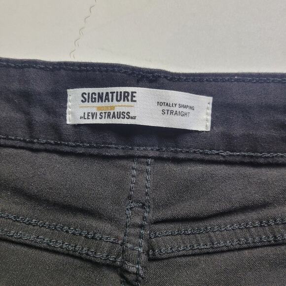 Levi Strauss Signature Straight Leg Black Jeans Size 6M Classic Western Festival - Picture 4 of 9